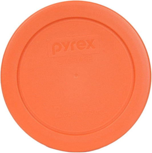 Pyrex Orange 2-Cup 4.5" Round Storage Cover 7200-PC for Glass Bowls - Single Lid