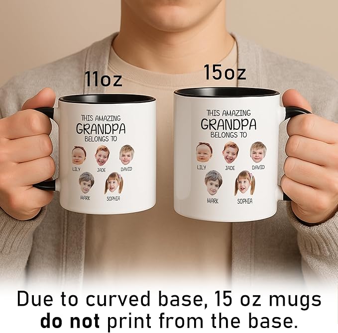Personalized Dad to Papa Mug - Custom Est Year Coffee Mug for New Grandpa - First Time Grandfather Gift - Custom Grandparent - Keepsake for Him