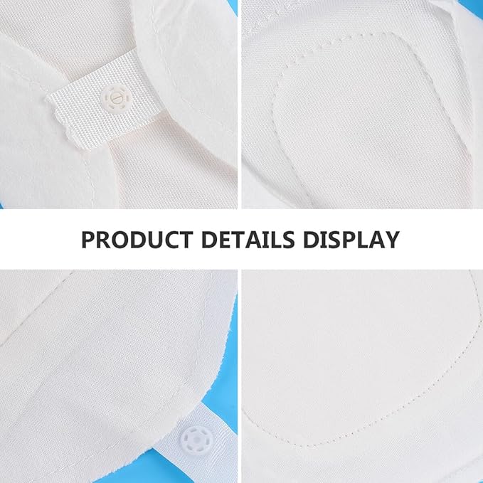 2pcs Reusable Menstrual Cloth Pads with Wings and Hidden Snap Buttons Thin Cotton Sanitary Towels for Women Washable Strong Absorption Leakproof Period Protection