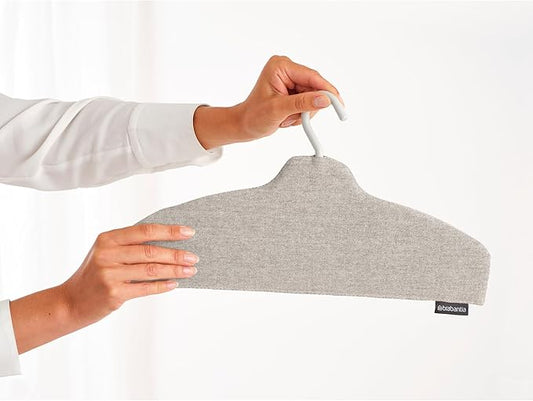 Brabantia - Steam Clothes Hanger - Solid Surface for High-Pressure Steaming on Collars and Shoulders - Quick & Easy Results - Double-Sided Use - Versatile 360° Rotating Hook - Gray