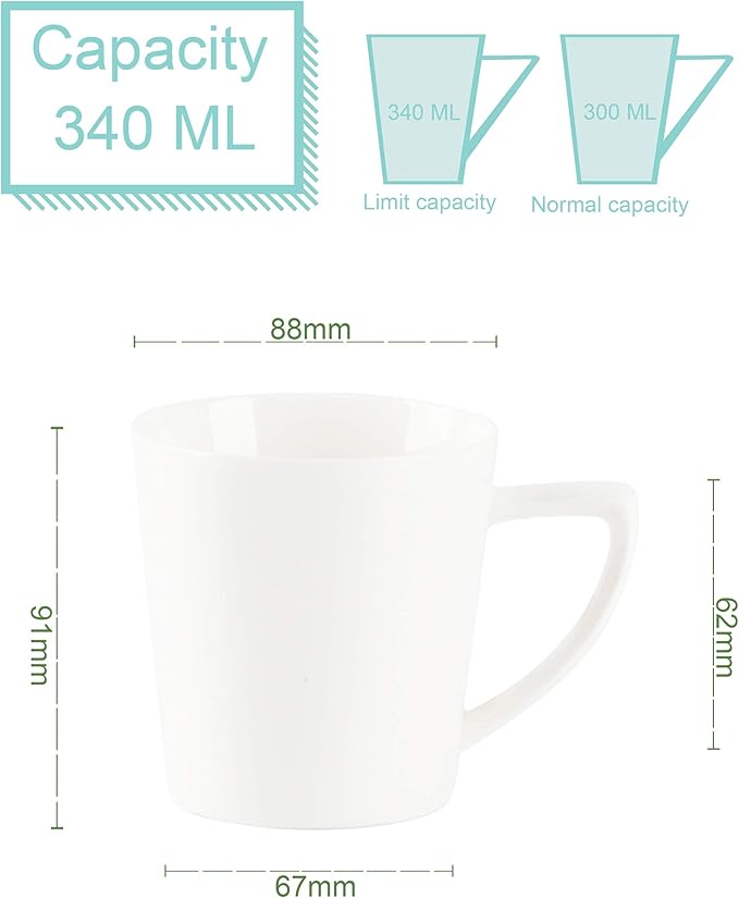 Bone China Cone Shape, Elegance White 40pc Dinnerware Set