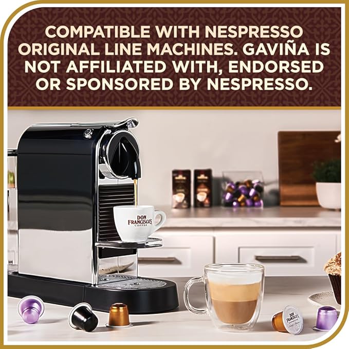 Don Francisco's Old Havana Espresso Pods: 80 Recyclable Aluminum Capsules, Intensity 8 Medium Dark Roast, Compatible with Nespresso Original Line - Bold Cuban-Style coffee with Nutty Notes