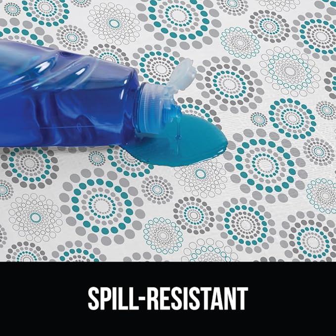 GORILLA GRIP DripGuard Shelf Liner, Non Adhesive Drawer and Kitchen Cabinet Protector, Slip Resistant BPA Free Smooth Surface Plastic Liners for Cabinets, Bathrooms, Closets, 12x120 Inch, Spiral