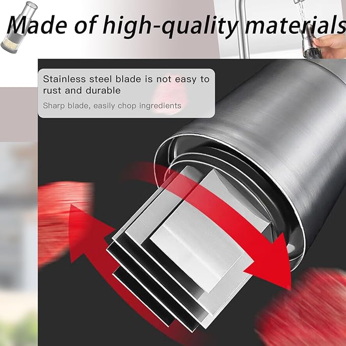 2025 Upgraded Compact Mini Dicer Food Chopper,Functional Manual Press, Stainless Steel Hand Food Chopper for Mincing Garlic Garlic Press Stainless Steel Manual Pressed Chopper
