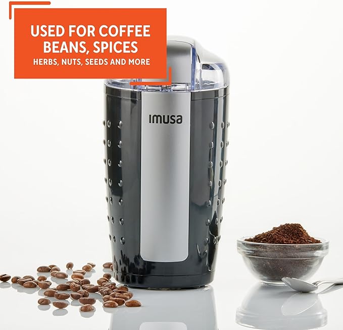 IMUSA 3oz Electric Coffee & Spice Grinder, Black