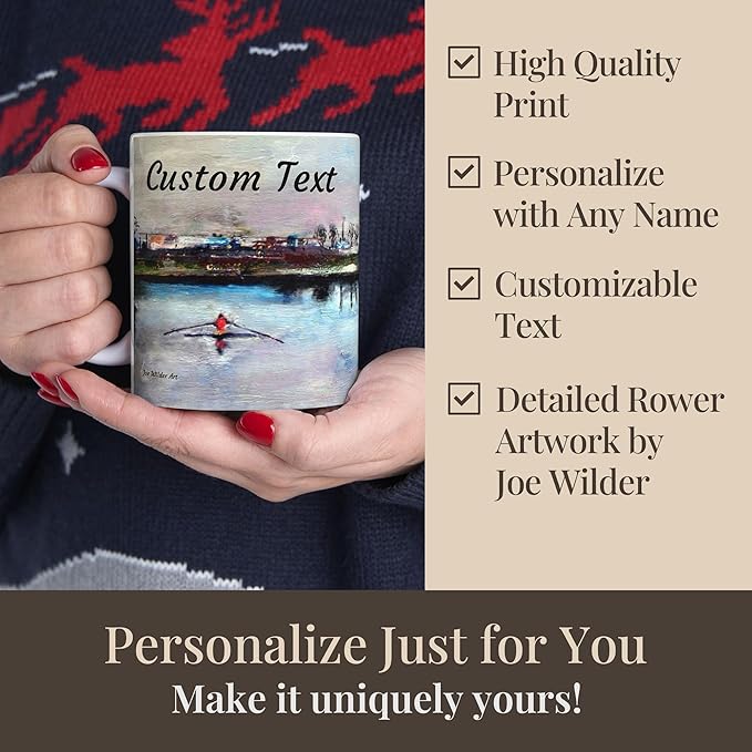 Rowers Mug - 11oz Ceramic Coffee Cup - Unique Rowing-Themed Gift Microwave & Dishwasher Safe - Personalized Crew Team Present for Birthday, Christmas, Appreciation