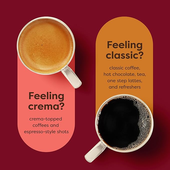 Keurig K-Crema Single Serve K-Cup Pod Coffee Maker, PressureInfusion & MultiStream Technology, Brews Crema-Topped Coffee, Espresso-Style Shots, Classic Coffee, Tea, Cocoa, 72 oz Removable Reservoir