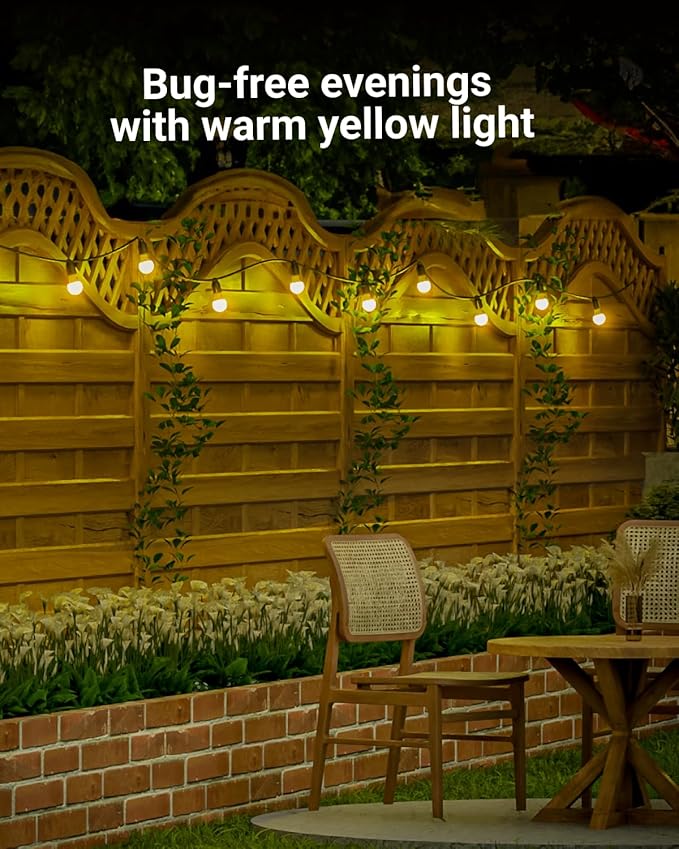 Sunco 6 Pack Yellow Light Bulbs Outdoor A19, LED Bug Lights for Outside Dusk to Dawn, 480 LM, 9W, 2000K Amber Glow, Auto On/Off Photocell Sensor, E26 Base, for Porch Patio Deck Backyard UL