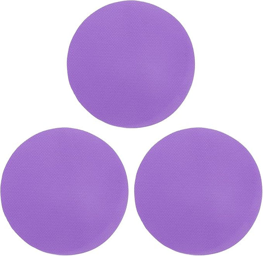 uxcell 3Pcs Rubber Jar Opener Grippers Pads, Multi-function Heat-insulated Non-Slip Grippers Pads for Jars, Kitchen Tool for Easy Opening (Purple, Circle)