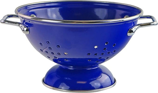 Calypso Basics by Reston Lloyd Powder Coated Enameled Colander, 1 Quart, Indigo