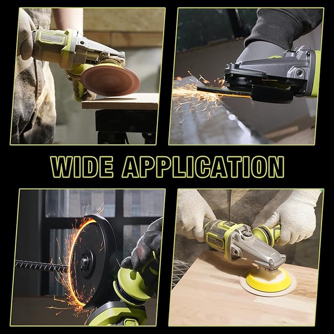 Cordless Angle Grinder 24V, Brushless Power Grinder Tool with 5Ah Battery & 3A Fast Charger, Power Electric Grinders for Cutting Grinding Polishing(AG2402)