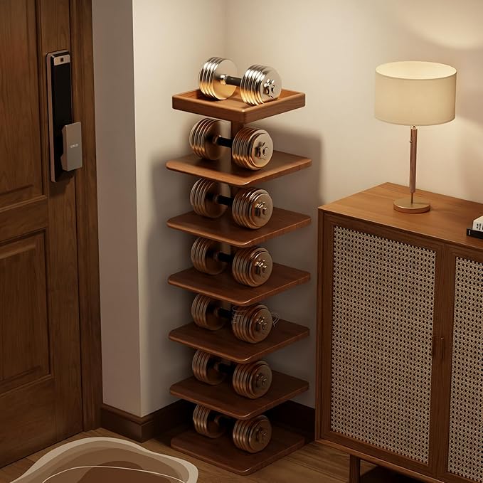 Vertical Shoe Rack for Entryway, Wood Narrow Shoe Rack with Compact Design for Small Space, 6-Tier Shoe Organizer for Entryway Hallway Bedroom Closet
