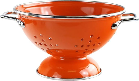Calypso Basics by Reston Lloyd Powder Coated Enameled Colander, 1 Quart, Orange,18500