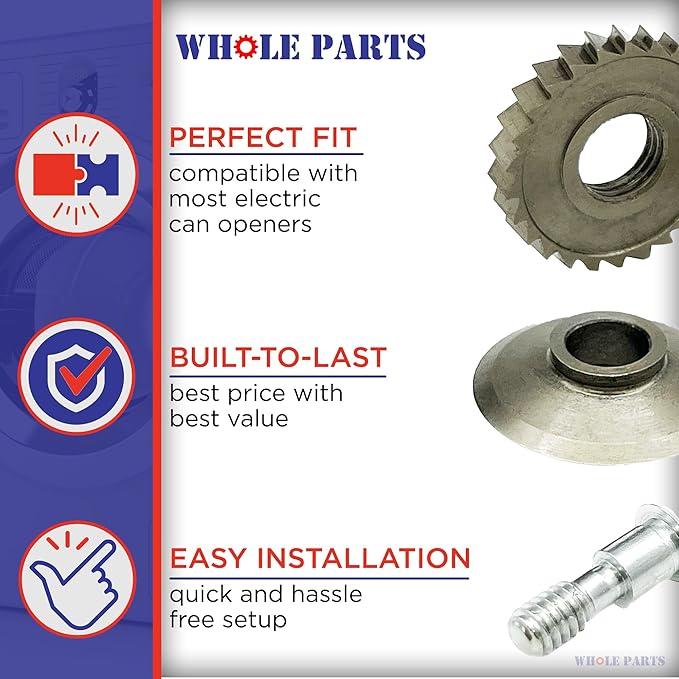 Whole Parts Upgraded Knife and Gear Kit Part# KT2326 - Replacement & Compatible with Some 203 and 266 Electric Can Openers