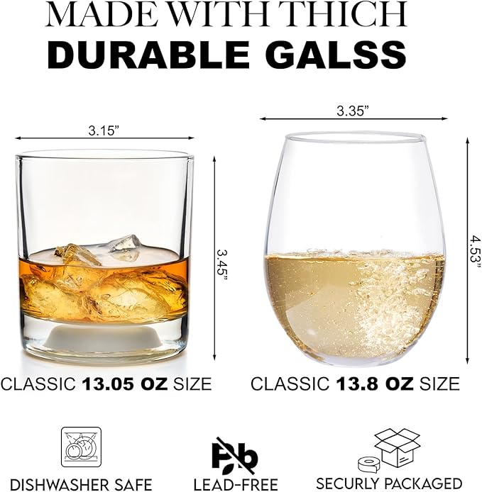 Mommy Daddy's Sippy Glass Cup for New Mom, Dad, Funny unique Gifts for Parents, Stemless Wine Glass and Whiskey Glass Gifts for Couples,Parents,Women,Men,Mom,Dad