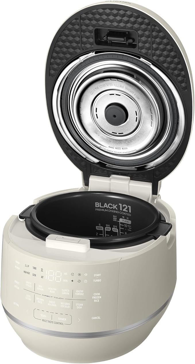 CUCHEN CRT-RPK0640IUS 6 CUP (1.2 quarts): 6 person serving | Expertly Crafted for Multi Grain Cooking |2.1 Ultra High-Pressure Induction Heating IH Rice Cooker | Full Stainless Power Lock System | Auto Steam Clean | Voice Guide | Made in Korea