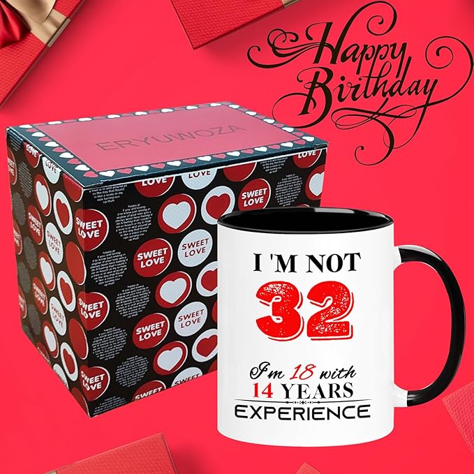 1993 32th Birthday Mug for Women Men, Turning 32 Year Old Birthday Gifts for Mom, Dad, Grandma, Grandpa, Wife, Husband, Daughter, Sister, Best Friends, Coworkers, Her, Him, 11oz Coffee Cup
