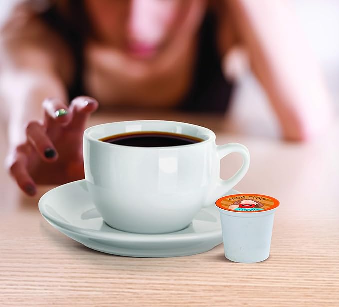 Crave Beverages Flavored Coffee Pods, Compatible with Keurig K-Cup Brewers, Caramel, 100 Count