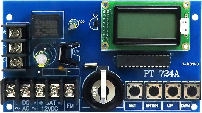 PT724A Digital Timer 365 Day 24 Hr Annual Event Timer Board Compatible with Altronix PT724A