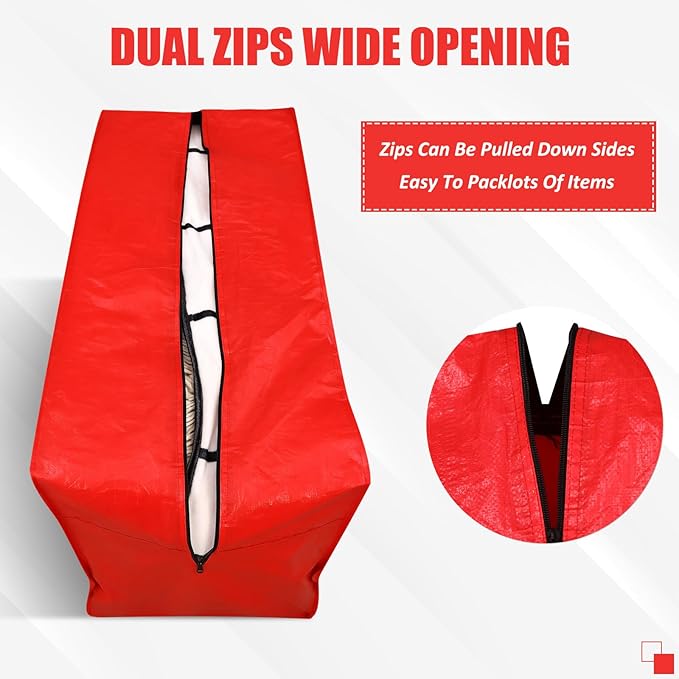 4 Pcs 96 Gallon Large Moving Bags with Zipper and Handles Foldable Storage Duffle Bags Heavy Duty Extra Large Totes for College Dorm Travel Clothes Blankets Bedding Moving (Red)