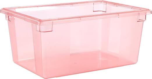 Carlisle FoodService Products 10623C05 StorPlus Color-Coded Food Box Storage Container Only, 16.6 Gallon, 26" x 18" x 12", Red (Pack of 3)