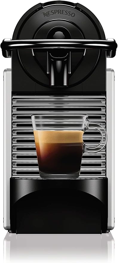 Nespresso Pixie Coffee and Espresso Machine by De'Longhi with Milk Frother, Aluminum, 34 ounces
