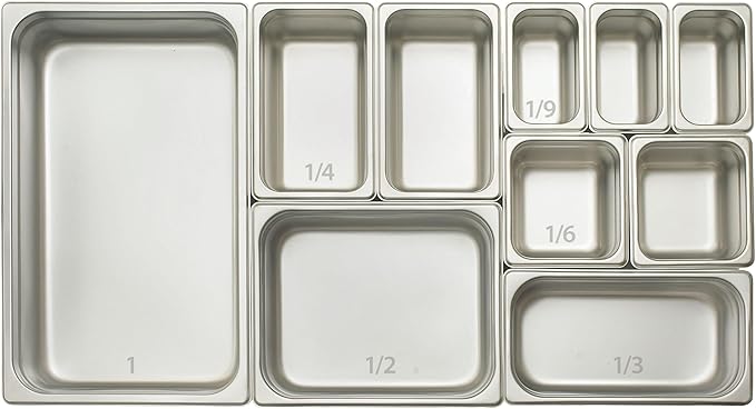Winco 1/2 Size Pan 1 1/4" (NSF), Stainless Steel
