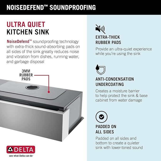DELTA FAUCET Rivet 36-inch Workstation Farmhouse Apron Front Kitchen Sink Undermount 16 Gauge Stainless Steel Single Bowl with WorkFlow Ledge and Kit of 5 Accessories, 95C9031-36S-SS
