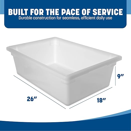 Carlisle FoodService Products Storplus Food Storage Container with Stackable Design for Catering, Buffets, Restaurants, Polyethylene (Pe), 12.5 Gallon, White