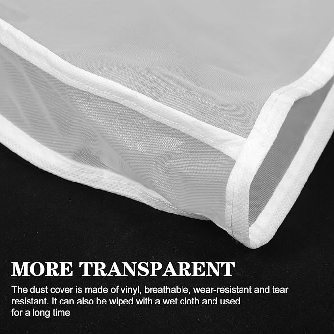 COHEALI 5Pcs Thick Transparent Clothing Bags Breathable Garment Shoulder Covers with Reinforced Hanger Opening Dustproof Suit Protectors Washable Reusable for Home Closet Storage