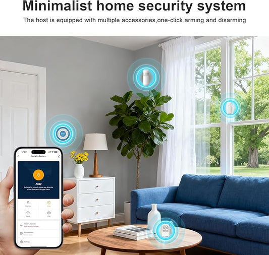Home Security Systems,2025 Door & Window Alarms for Home with Instant App Alerts,20Pcs WiFi-Connected SOS Button Kit,Compatible with Alexa for Villa,for Apartment,Kids Safety,Office NO Monthly Fees