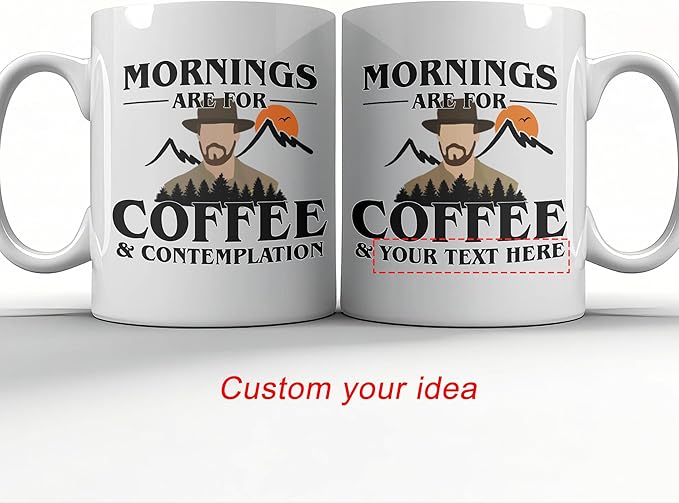 Custom White Ceramic Mug 11oz 15oz Morning Are For Coffee Father Day Birthday Holiday New Year Tea Cups Hot and Ice Coffee Water Mugs Gift for Kids Friends Men Women Family