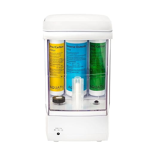AquaTru Carafe Countertop Water Purifier | Compact 4-Stage Reverse Osmosis System with Glass Carafe Removes 84 Contaminants Including Forever Chemicals, Lead & Fluoride | No Plumbing