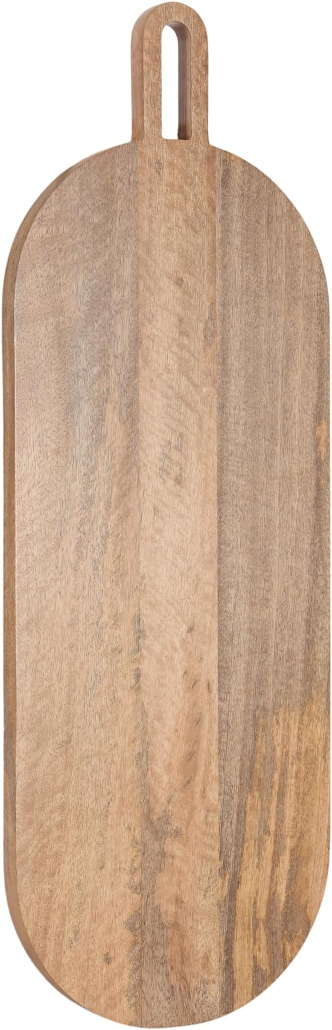 Kate and Laurel Staven Transitional Capsule Serving Board; 30 x 11; Natural Wood; Modern Food-Safe Charcuterie Board Made from Solid Mango Wood for Use as Kitchen Countertop Cheese Board