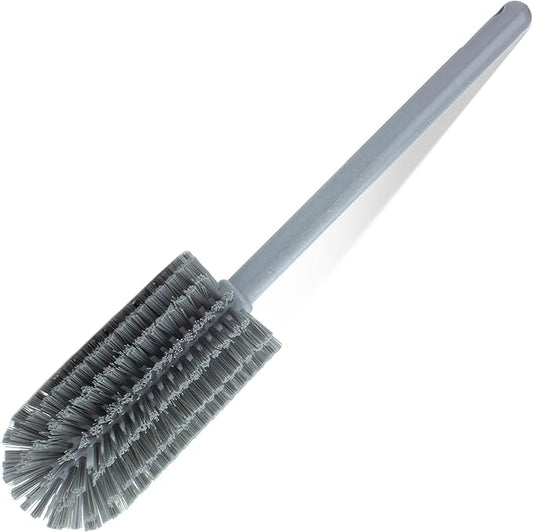 SPARTA Scrub Brush Bottle Brush, Dishwasher Safe Brush with Hanging Hole for Cleaning, Plastic, 16 Inches, Gray