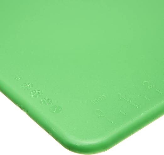 San Jamar CB121812 Cut-N-Carry Co-Polymer Cutting Board, 18" Length x 12" Width x 1/2" Thick, Green (CB121812GN)