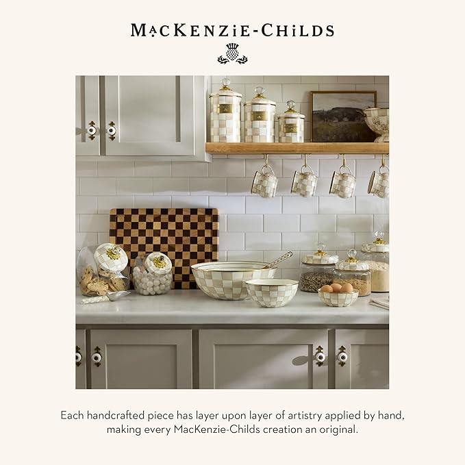 MACKENZIE-CHILDS Check Carving Board, Decorative Wooden Cutting Board, 13 Inches x 17 Inches