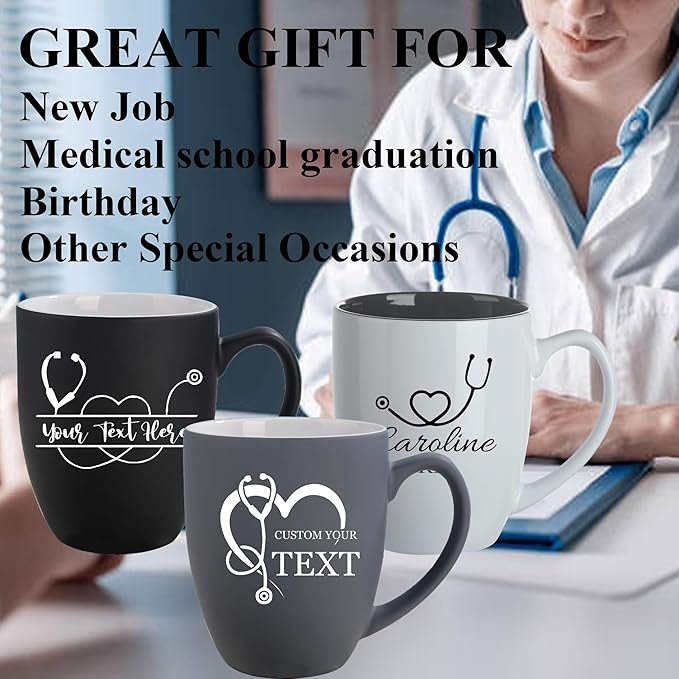 Custom Engraved Coffee Mug - Personalized Nurse Gifts, Graduation Gift for Nurses Week Retirement Graduation Appreciation Present, Birthday Gift for Nursing Student RN Practitioner (Mug, Nurse)