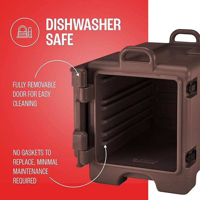 Cambro Insulated Food Pan Carrier - Hotbox and Food Warmer for Catering & Transport - Front Load UPC300 Series (Brown)