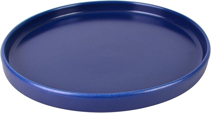 222 Fifth 12 Pieces Porcelain Dinnerware Set for 4, Elegant Navy Blue Plates and Bowls Sets, Matte Ceramic Dishes, Chip Resistant Kitchen and Dining Dish Set, Microwave & Dishwasher Safe, Kaden
