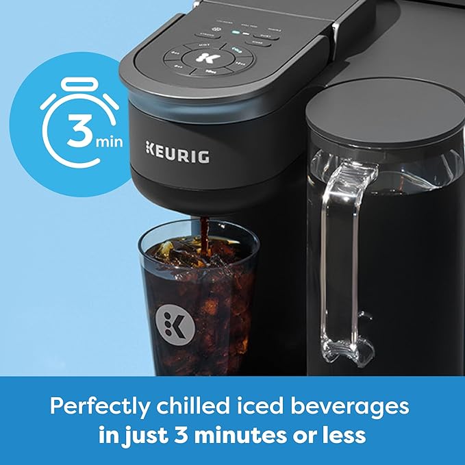 Keurig K-Brew + Chill Iced & Hot Single Serve Coffee Maker with QuickChill & MultiStream Technology, 70oz Reservoir, Strong Brew, Holiday Gift Favorite