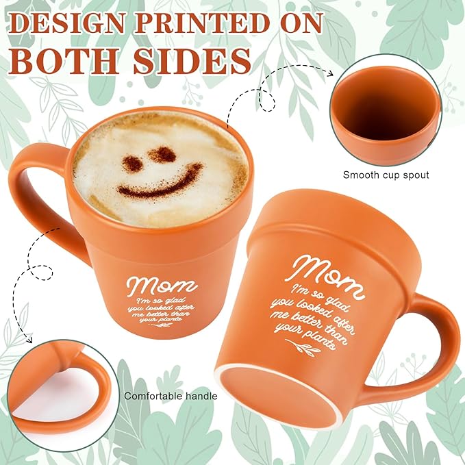 Christmas Birthday Gifts for Mom from Daughter Son, Funny Novelty Gardening Plant Lover Gifts for New Step Bonus Mom, Mother, Best Mom Ever Gift, Moms Mug