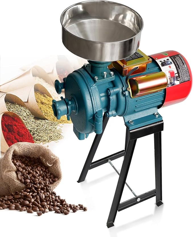 NAIZEA Electric Grain Grinder Mill, 3000W 110V Commercial Spice Wheat Grinders, Flour Corn Mills w/Funnel,Corn Grinders Machine for Corn, Wheat, Rice, Cereals(Dry Cereals Grinder)