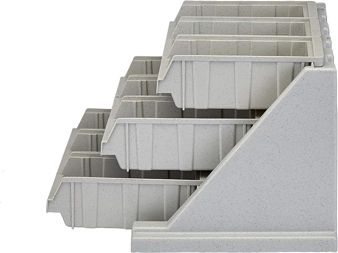 Cambro Versa - Self Serve Condiment and Utensil Bin - 9 Storage Bins - Ideal for Food and Coffee Condiments (Gray)