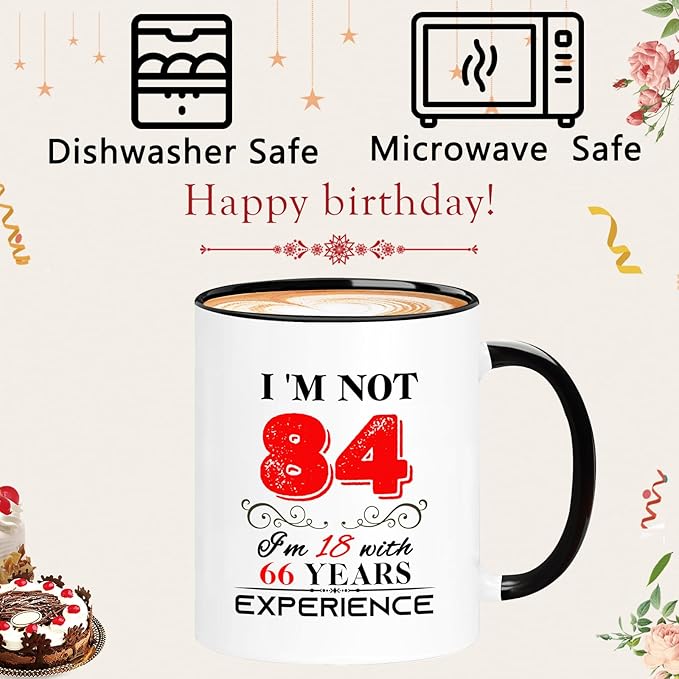 1941 84th Birthday Mug for Women Men, Turning 84 Year Old Birthday Gifts for Mom, Dad, Grandma, Grandpa, Wife, Husband, Daughter, Sister, Best Friends, Coworkers, Her, Him, 11oz Coffee Cup