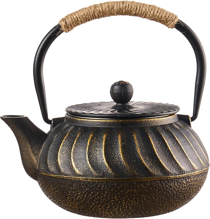 PARACITY Cast Iron Teapot Japanese 700ml/23oz, Tea Kettle Pot for Stove Top, Tea Pot with Stainless Steel Infusers for Loose Tea, Boiling Hot Water Tea, Mothers Day Gifts from Daughter/Son