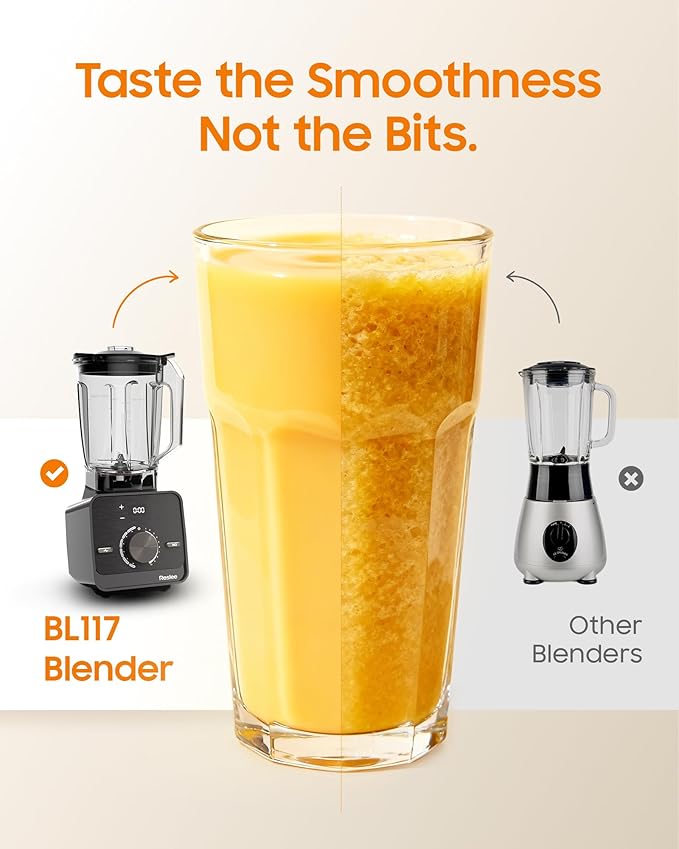 Blender for Kitchen,30000RPM Professional Blenders for Smoothies with 56oz Tritan™ Container,10-Speed Settings & 6 Preset Menus for Smoothies/Protein Shake/Hot Soup/NutButter/Ice Crush/Clean(H 16.57")