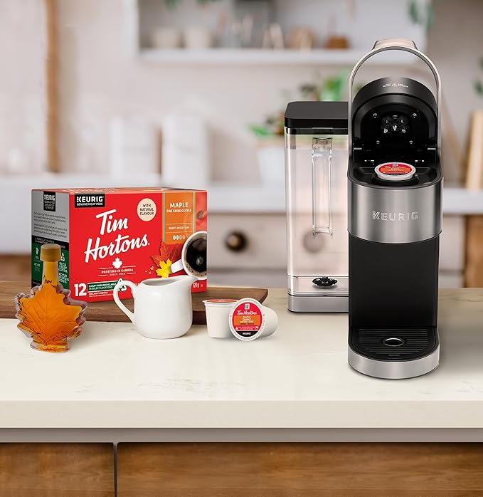Tim Hortons Maple Coffee, Recyclable Single Serve Keurig K-Cup Pods, Flavoured Medium Roast, 12 Count