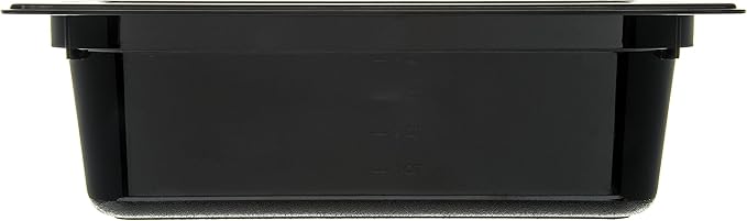 Carlisle FoodService Products 10221B03 StorPlus Half Size Food Pan, Polycarbonate, 4" Deep, Black