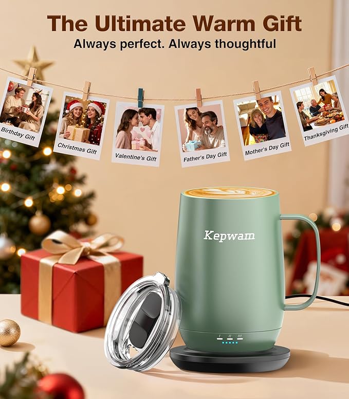 Heated Coffee Mug T2-Plus, 20oz Leading Large Capacity Self Heating Coffee Mug, Up to 8 Hrs Battery & Hot Up to 149℉, Smart Coffee Mug for Women, Men
